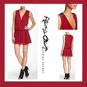 Alice and Olivia Pat Drop Waist Silk Dress size 0